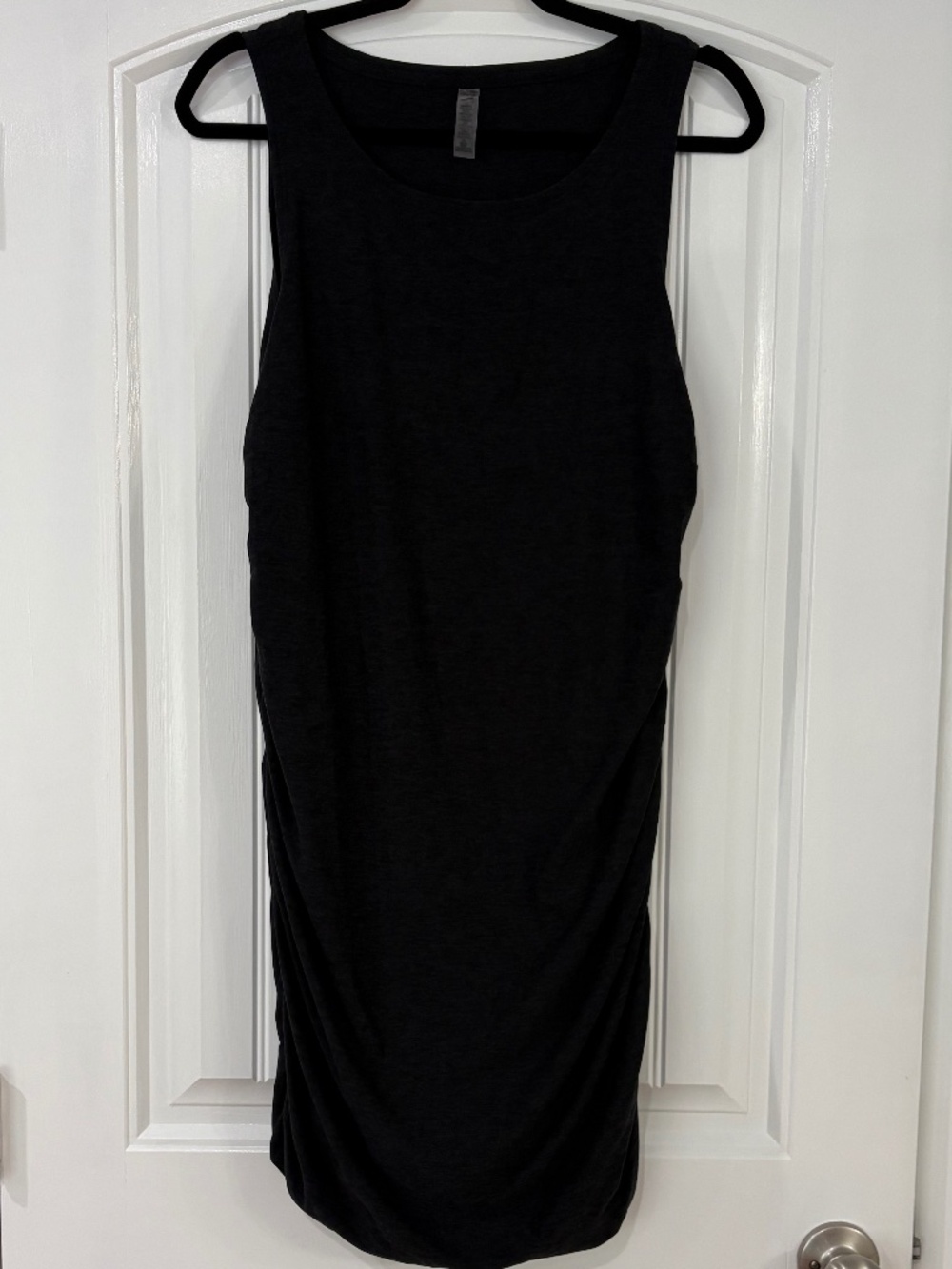 Beyond Yoga Featherweight Gather Mini Dress Darkest Night